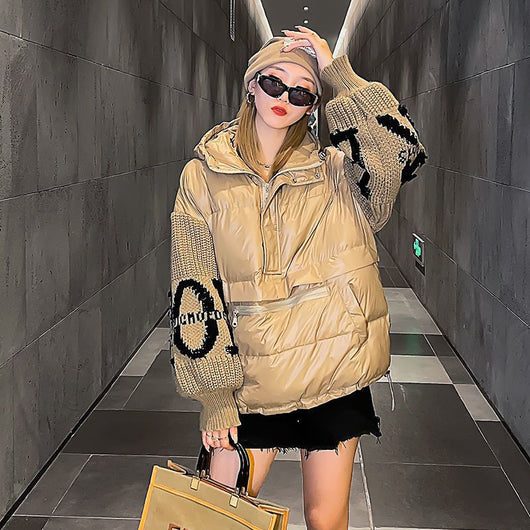 Chaqueta de Algodón con Cierre Medio para Mujer - Abrigo Corto de Invierno - Image 9