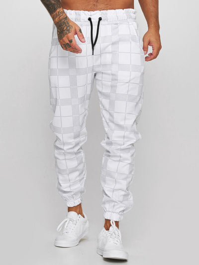 Pantalones Casuales con Estampado Digital 3D Cuadriculado - Image 3