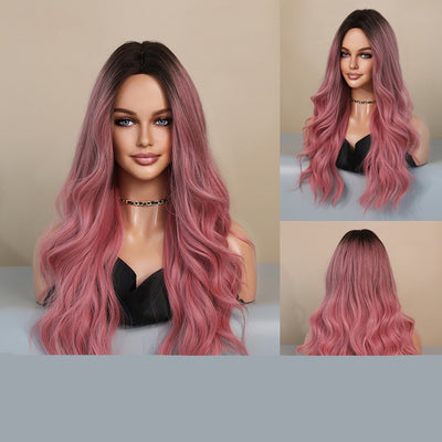 Peluca Larga Ondulada para Mujer - Cabello Teñido de Moda - Image 3