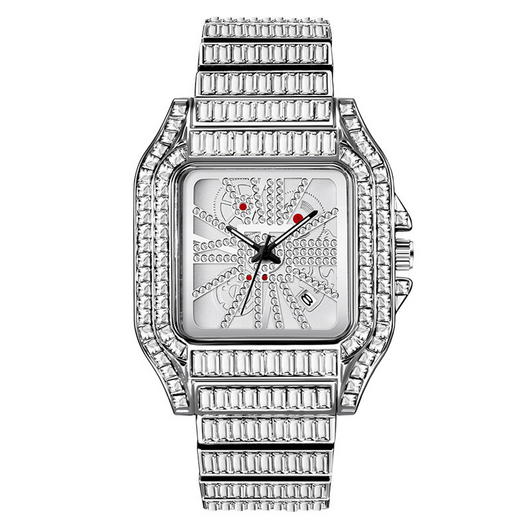 Reloj de Cuarzo Hip Hop con Diamantes Completos y Carátula Grande para Hombre - Image 11