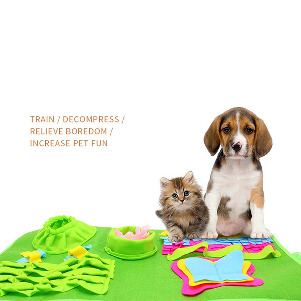 Tapete de Entrenamiento y Olfato para Perros con Juguete Peluche