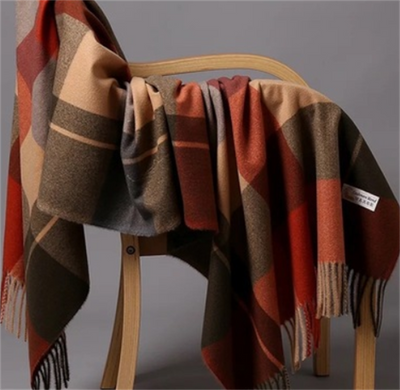 Bufanda de Cachemira con Lunares para Otoño e Invierno - Image 88