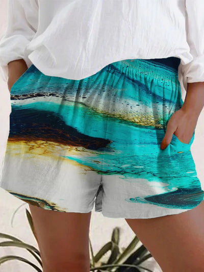Shorts Casuales Holgados Estampado Floral Talla Grande Mujer - Image 8