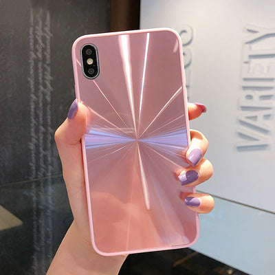Funda espejo para teléfono con patrón CD retro - Image 5