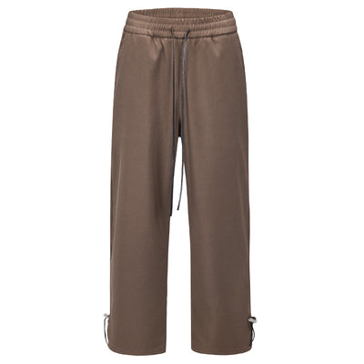 Pantalones Casuales Rectos Holgados con Drapeado Sedoso para Hombre - Image 4