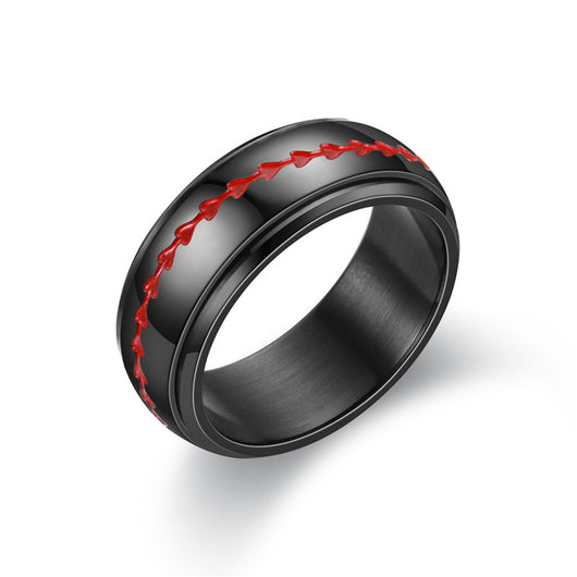 Anillo Giratorio Doble de Acero Titanio para Hombre - Image 11