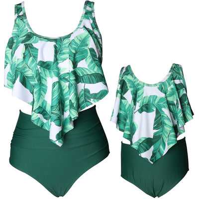 Bikini de Cintura Alta con Volantes - Traje de Baño Familiar a Juego - Image 9