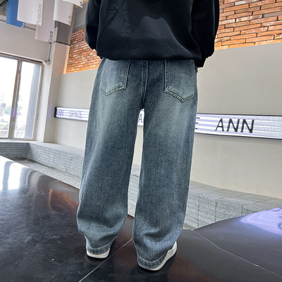 Jeans Rectos Sueltos para Hombre - Diseño Clásico Versátil - Image 6