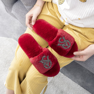 Pantuflas Cálidas de Algodón con Diamantes Brillantes para el Hogar - Image 2