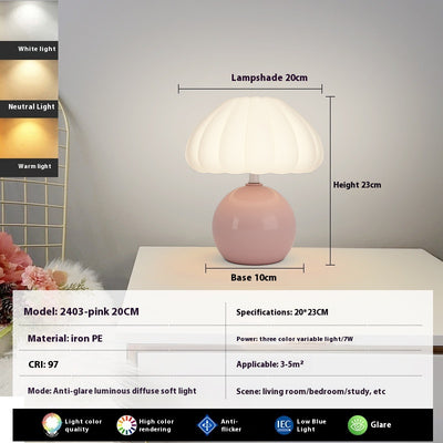 Lámpara Nocturna LED Seta para Dormitorio - Protección Visual Suave - Image 8