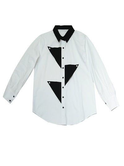 Blusa Blanca Diseño Exclusivo Cuello Muñeca Pespuntes Nicho - Image 5