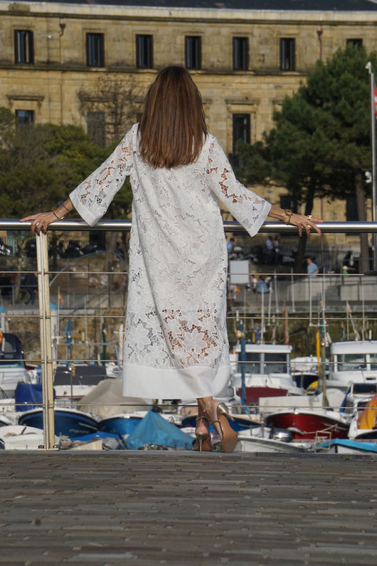 Blusa de Playa Holgada con Encaje - Camisa Vacacional Elegante - Image 17