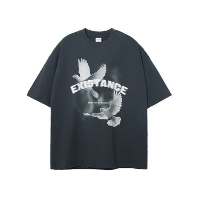Playera Suelta con Estampa Paloma de Paz - Image 5