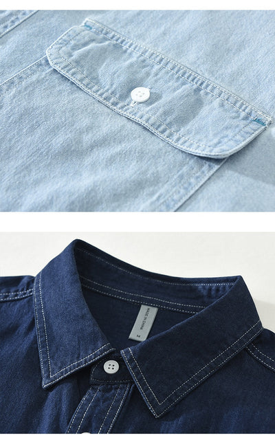 Blusa Denim Artística de Manga Larga Suelta y Casual - Image 13