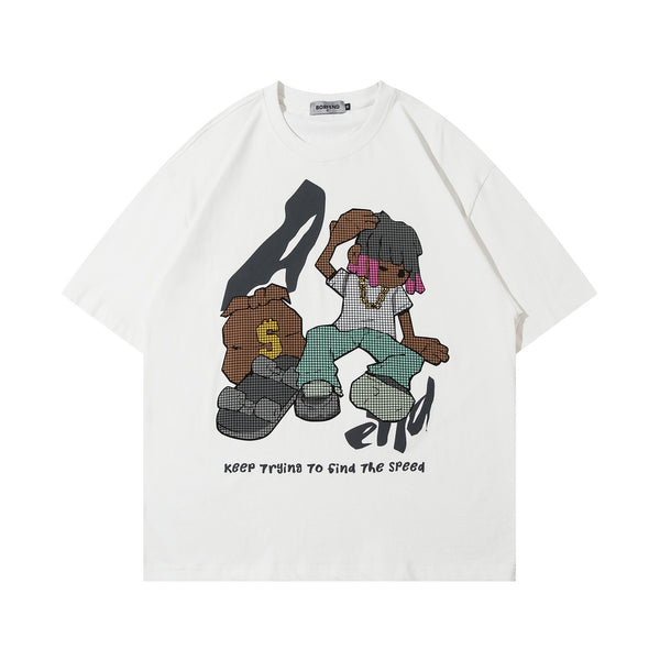 Playera Estampada con Diseño de Caricaturas para Hombre