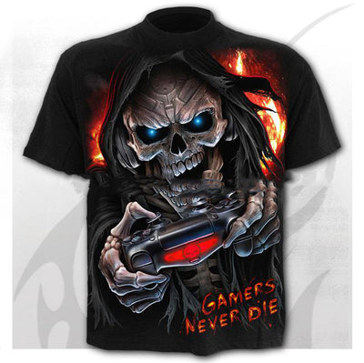Camiseta Hombre Estampado Calavera Digital Cuello Redondo Manga Corta - Image 10