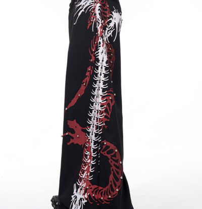 Pantalón Negro Elegante con Diseño de Espina Dorsal Remachado - Image 13