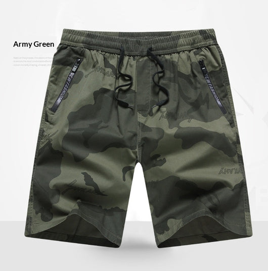 Pantalones Cortos Cargo Holgados Multi-Bolsillo en Algodón Puro para Hombre - Image 16
