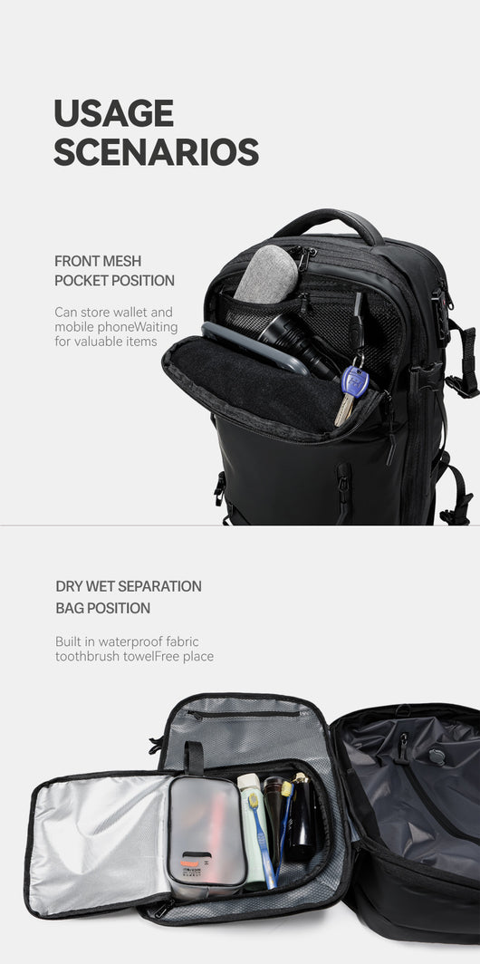Mochila de Compresión Inteligente para Viajes y Trabajo - Image 9