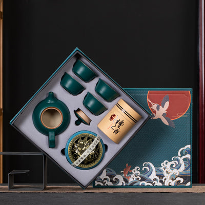 Juego de Té Kung Fu en Caja de Regalo - Cerámica Premium para Negocios - Image 7