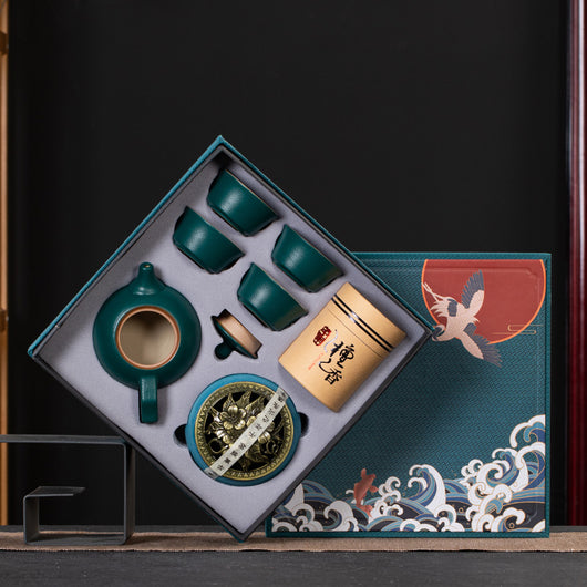Juego de Té Kung Fu en Caja de Regalo - Cerámica Premium para Negocios - Image 7