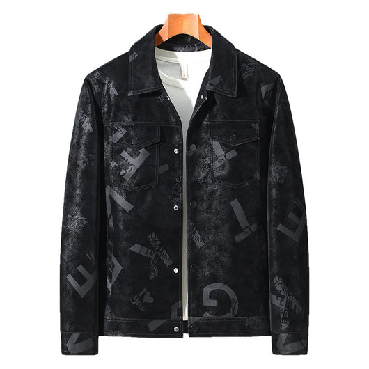Chaqueta de Cuero para Hombre Primavera Otoño Diseño Clásico - Image 11