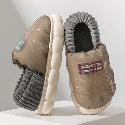 Pantuflas de Algodón Impermeables con Suela Gruesa y Talón Cubierto - Image 5