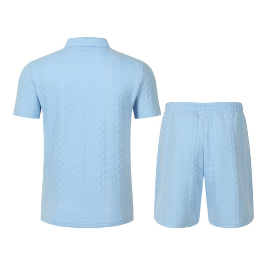 Conjunto Deportivo Masculino con Cuello de Solapa y Shorts - Image 14