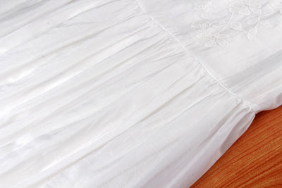 Vestido Blanco de Playa con Mangas Abullonadas - Perfecto para Vacaciones - Image 23
