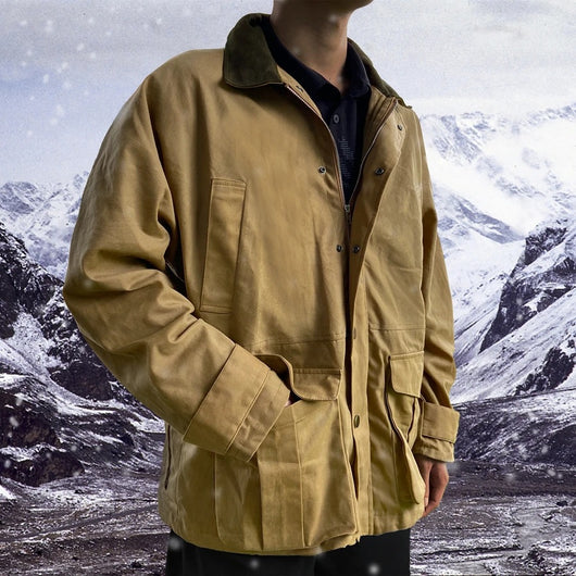 Chaqueta Casual Retro Japonesa para Hombre con Múltiples Bolsillos - Image 4