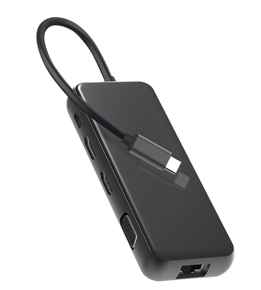 Tarjeta Adaptadora 9 en 1 HDMI Dual + VGA + Red Gigabit - Image 7