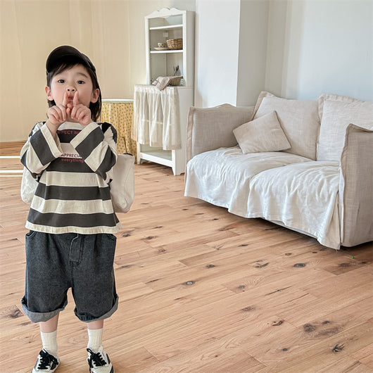 Camiseta Larga Infantil Estilo Coreano para Niños y Niñas - Colección Otoño - Image 16
