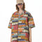 Camisa Suelta con Estampado de Letras y Bloques de Color