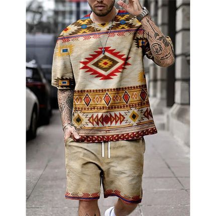 Conjunto de Shorts Casuales para Hombre con Estampado Digital 3D - Image 11