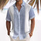 Camisa de Rayas para Hombre - Manga Corta Estilo Playa