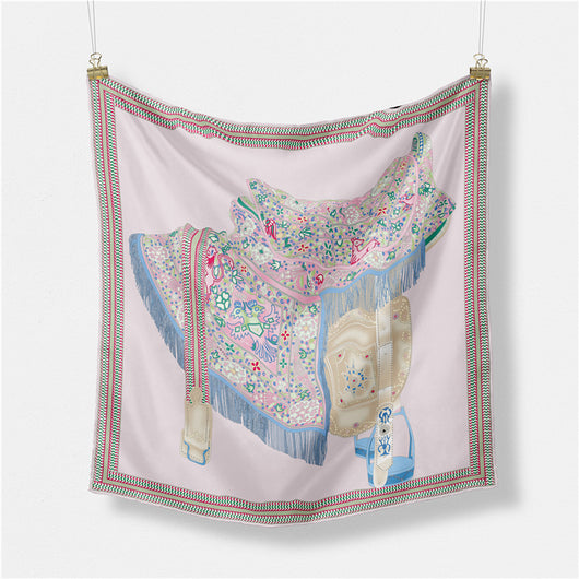 Pañuelo de Seda Estampado Minimalista - Elegancia Versátil - Image 15