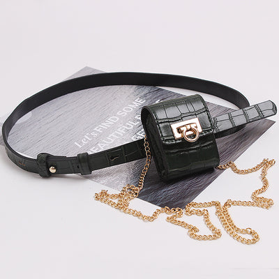 Bolso Cintura Dorado con Cadena - Monedero Compacto y Elegante - Image 8