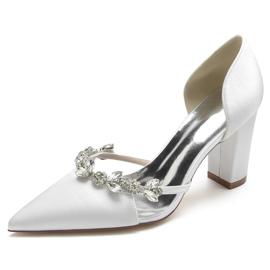 Zapatos de Tacón Cuadrado con Punta Afilada y Cristales Brillantes - Image 27