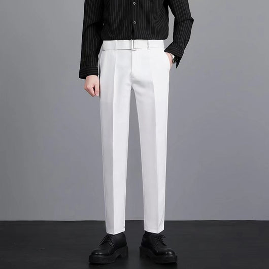 Pantalones Casuales Coreanos Rectos Antirruga de Corte Moderno - Image 10