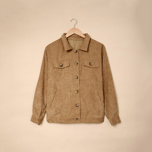Camisa Chaqueta Casual de Pana con Bolsillos - Image 2
