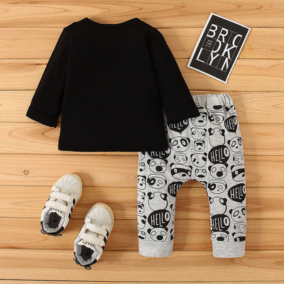 Pantalones Casuales Estampado Panda - Traje Descontracturado - Image 3