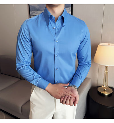 Camisa Manga Larga Talla Grande sin Planchado - Comodidad Profesional - Image 11