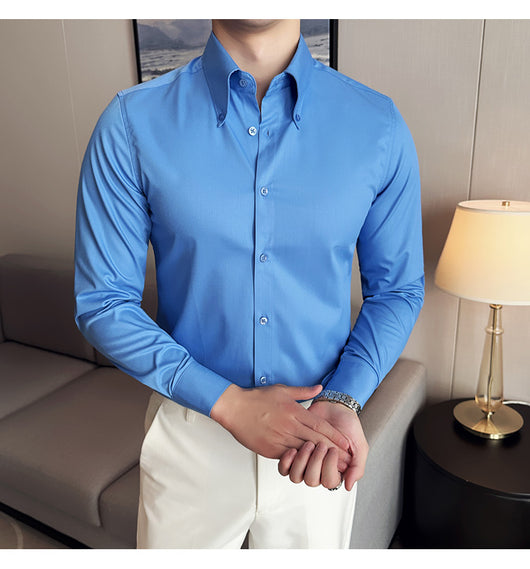 Camisa Manga Larga Talla Grande sin Planchado - Comodidad Profesional - Image 11