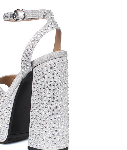 Sandalias de Tacón de Bloque con Strass para Mujer - Image 14