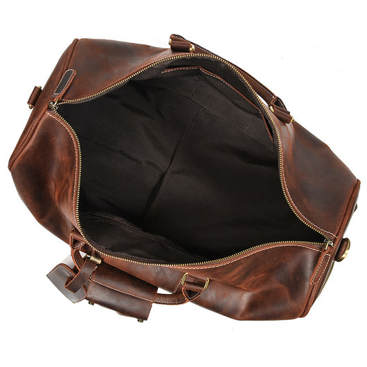 Bolsa de Viaje Retro Crazy Horse - Cuero Genuino para Hombre - Image 10