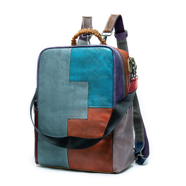 Mochila Étnica Patchwork Multicolor para Hombre - Image 5