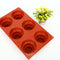 Molde de Silicona Redondo de 3 Capas y 6 Orificios para Pasteles