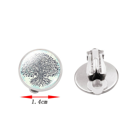 Aretes Árbol de la Vida con Gema Brillante