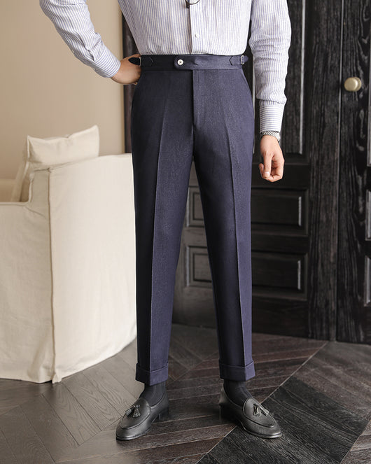 Pantalones de Vestir Elásticos Napolitanos sin Planchado para Hombre - Image 7