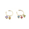 Earrings 9K Real Gold Natural Stone Crystal Ear Cuffs A pair
